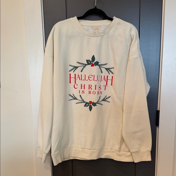SSYS Jackets & Blazers - SSS Women's Cream Holiday Sweatshirt